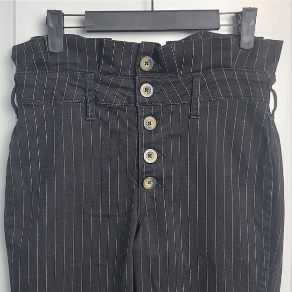 FREE PEOPLE Montella Pinstripe Crop Skinny Pants - Picture 2 of 9